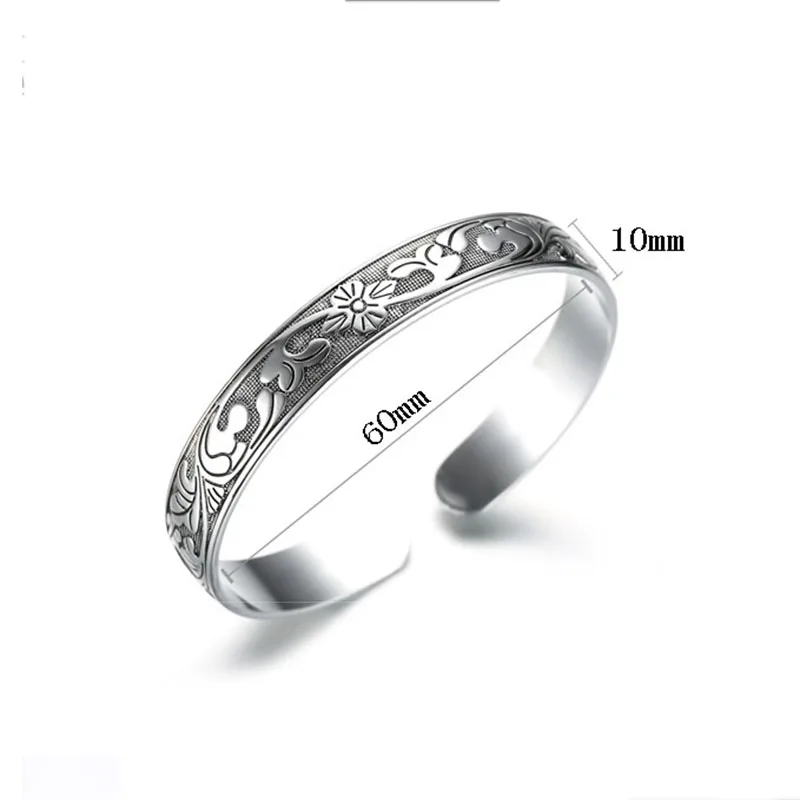 XIYANIKE 925 Sterling Sølv Armbånd til Kvinder Vintage Mode Blomme Blomst Fest Tilbehør Thai Sølv Smykker Gaver