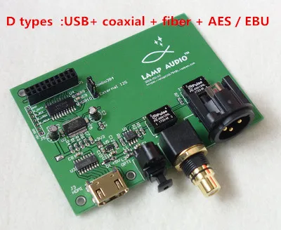 XMOS Amanero italienske, digitale interface USB til I2S / IIS-coax, fiber SPDIF AES output bord