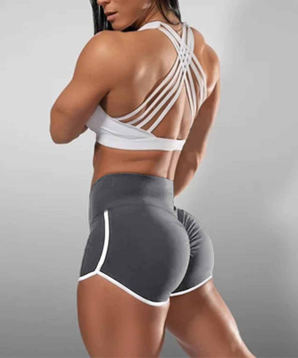 Yaavii Kvinder Athletic Fitness Shorts Med Høj Talje Sport Kører Træning Bløde Leggings Kvindelige Kradser Butt Fitness Træning, Yoga Bukser