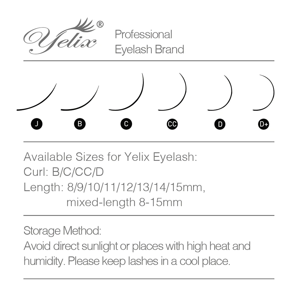 Yelix V-Form Auto-Fans Eyelash Extension Blød Let Loftvifte Vipper Volumen Lash Extension Premium Naturlige Individuelle Vipper Mink