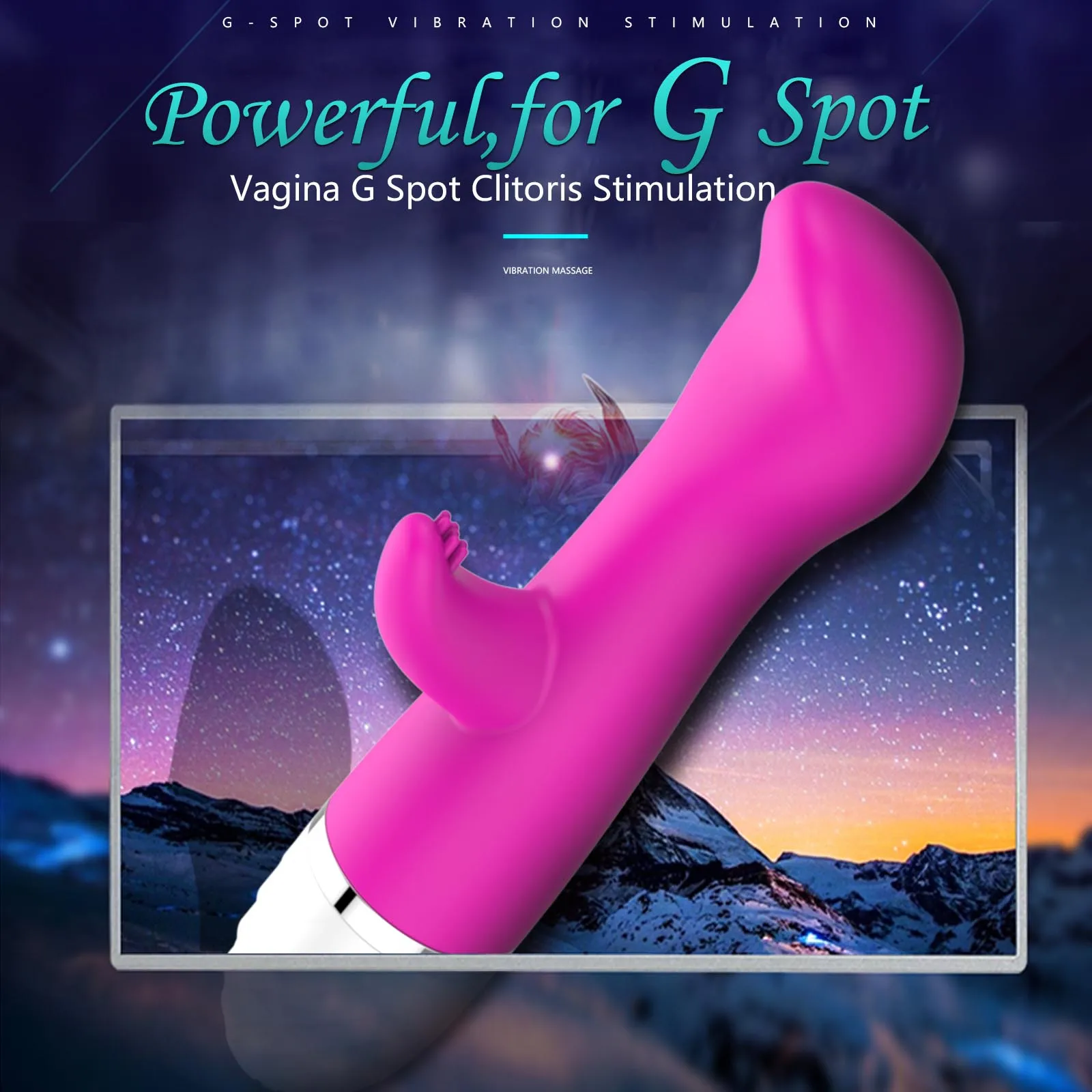 YEMA Multi-Speed Bøje Hovedet Dobbelt Rabbit VIbrator Kvinder Klitoris, Vagina Stimulation Voksen Sex Legetøj til kvinder