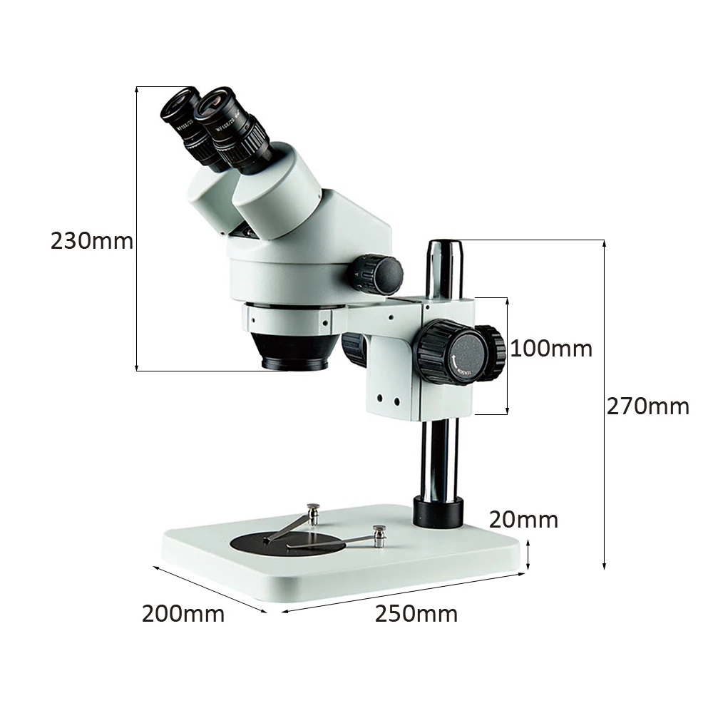 Yizhan Nyeste Trinokulartubus Stereo Zoom Store Tabel Stå Mikroskop Reparation 7-45X Mikroskop Kikkert Med LED-Lys Ring