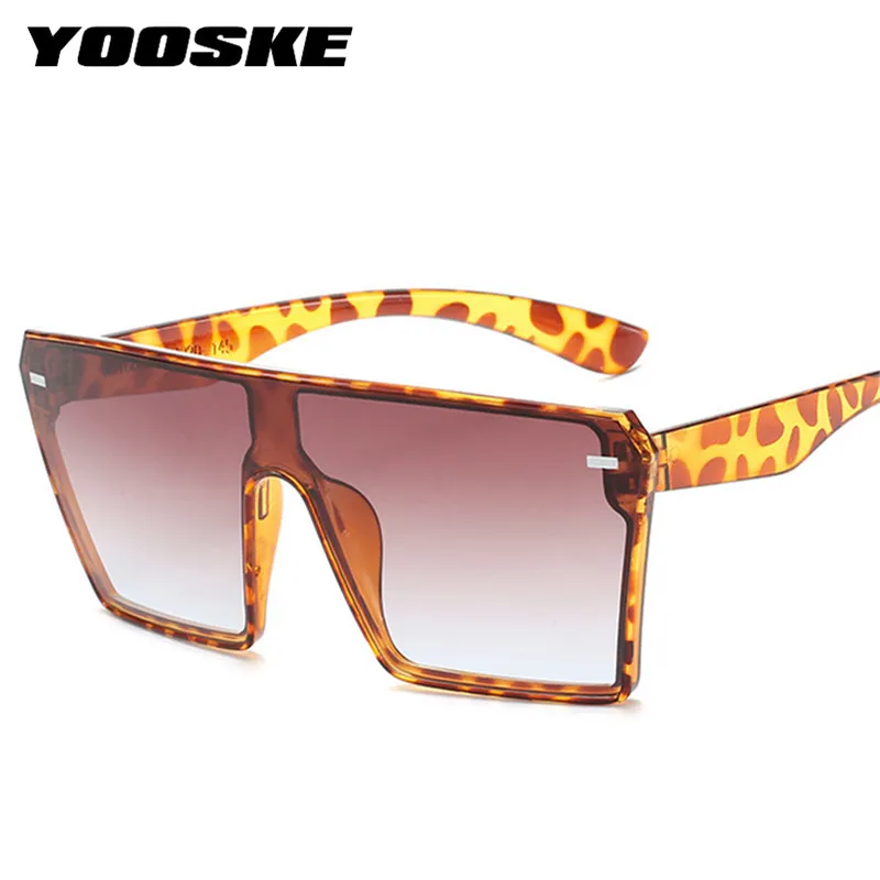 YOOSKE Kvinder Overdimensionerede Solbriller Mænd Luksus Mærke, Design, Sol Briller, mine Damer Retro Firkantede Briller Stor Ramme UV400 Eyewears