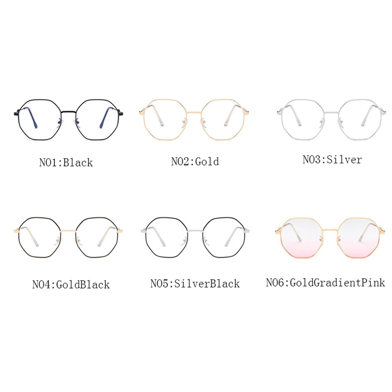 Yoovos 2021 Briller Kvinder/mænd Runde Blå Lys Briller Ramme af Metal Uregelmæssige Briller Luksus Legering Polygon Computer-Briller