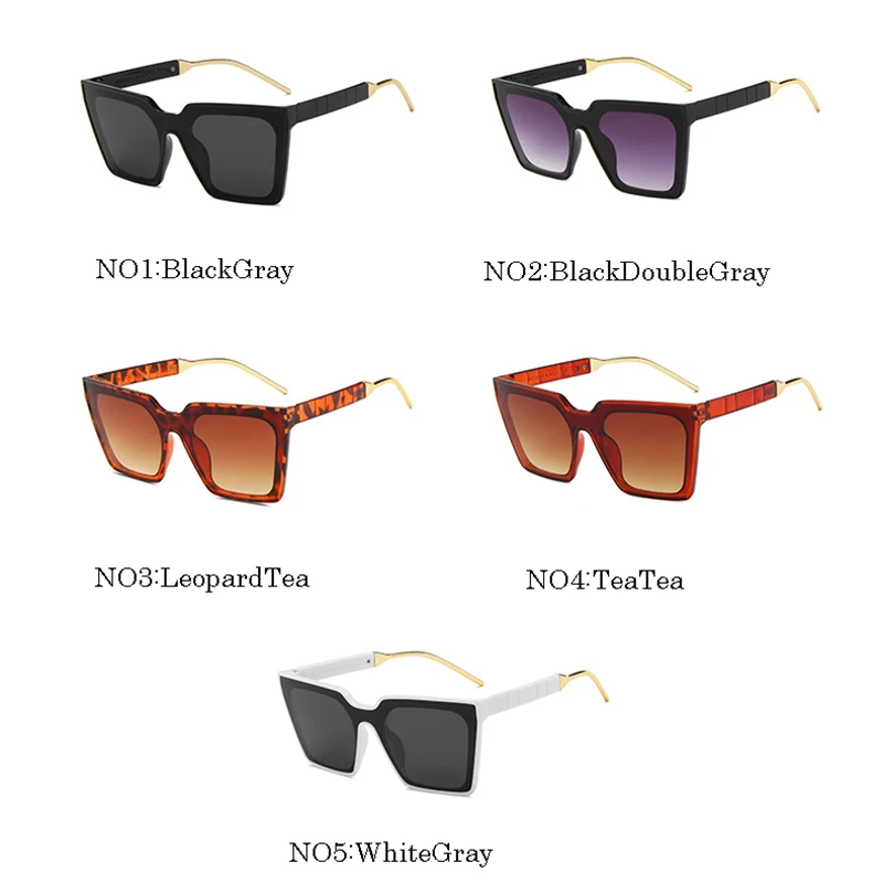 Yoovos Retro Solbriller Kvinder Square Solbriller Kvinder Luksus Briller Brand Designer Solbriller Til Kvinder Store Frame Briller