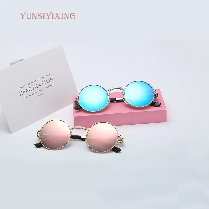 YSYX Vintage Kvinders Solbriller, Polariserede Form Punk Style Briller Klassiske Retro Runde Form Rejse Sol Briller Kvinder gafas 0926