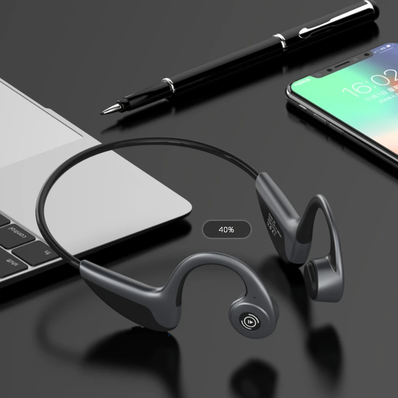 Z8 Trådløse Bone Conduction Bluetooth-Hovedtelefoner 5.0 Smart Headset Sport Hovedtelefoner Øre Krog Håndfri Headsets med Mikrofon