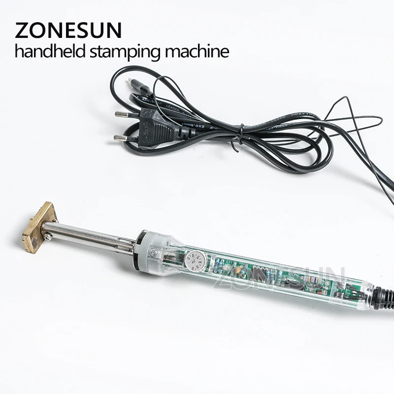 ZONESUN 220V/60W Håndholdte Mærke varmeprægning Maskine Læder Præget Brugerdefinerede Logo, Varemærke Med Fragt