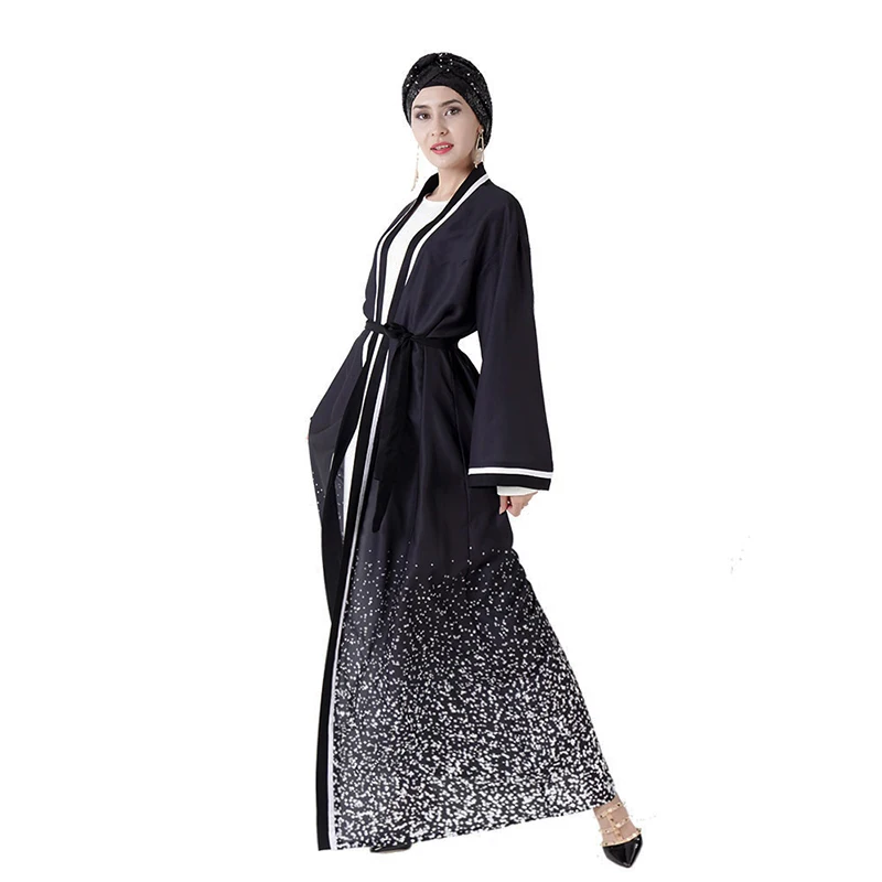Åben Kaftan Dubai Abaya Kimono Muslimske Kjole Abayas For Kvinder Kaftan Tyrkisk Islam Hijab Kjoler Robe Musulman De Mode Tøj
