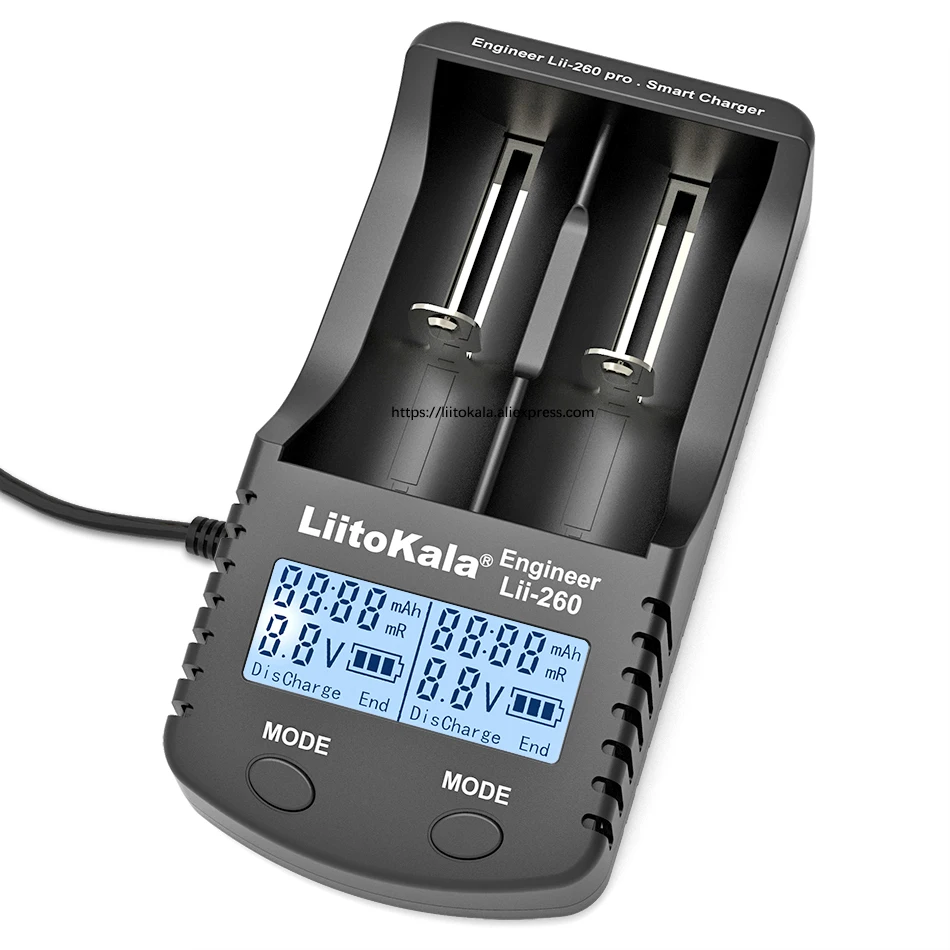 Ægte/Original Liitokala lii-260 LCD-3,7 V 18650 batteri oplader/18500/16340/18350/14500/10440/17500 26650 Påvisning af lithium